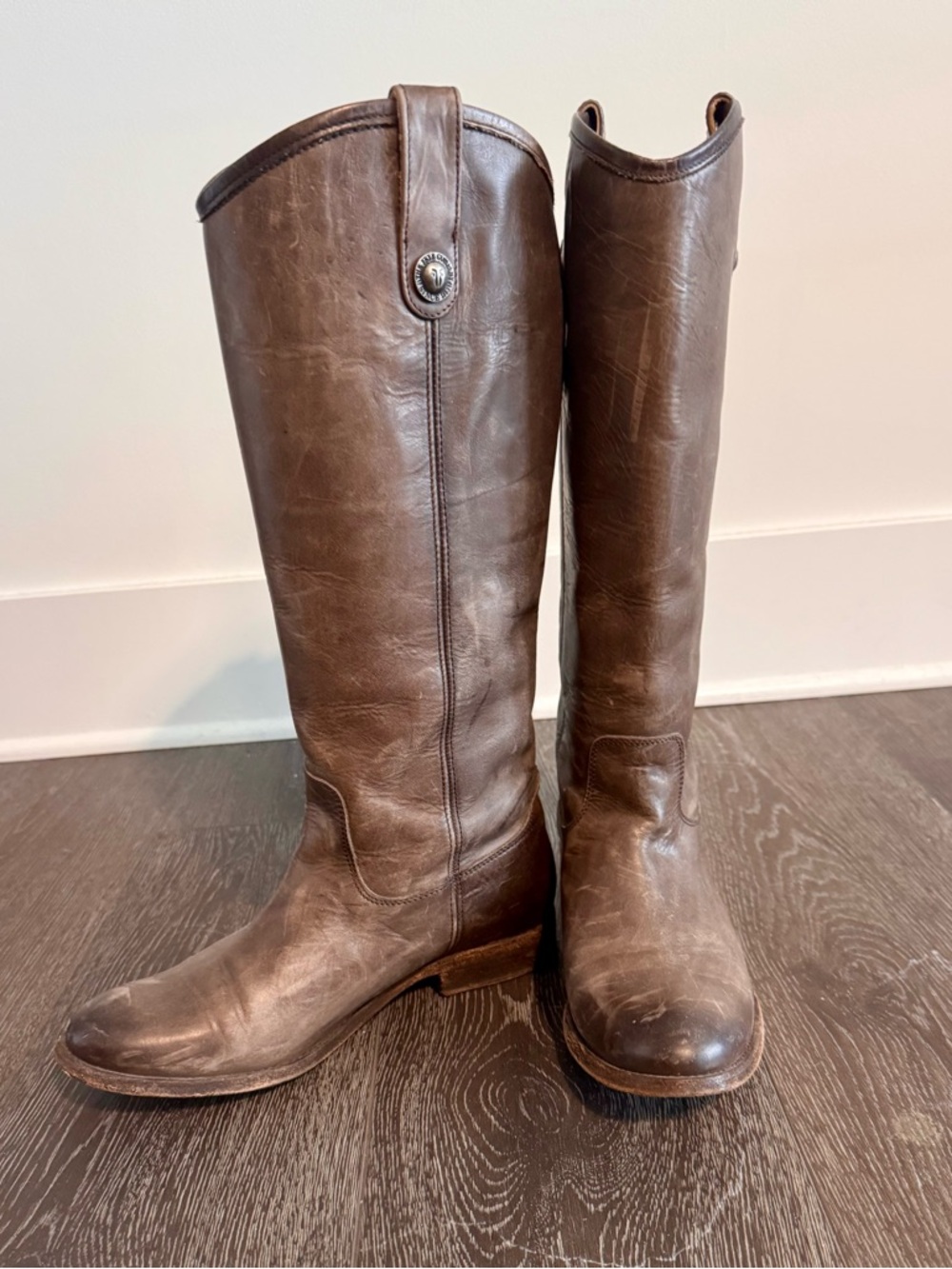 Frye Brown Knee-High Leather Riding Boots